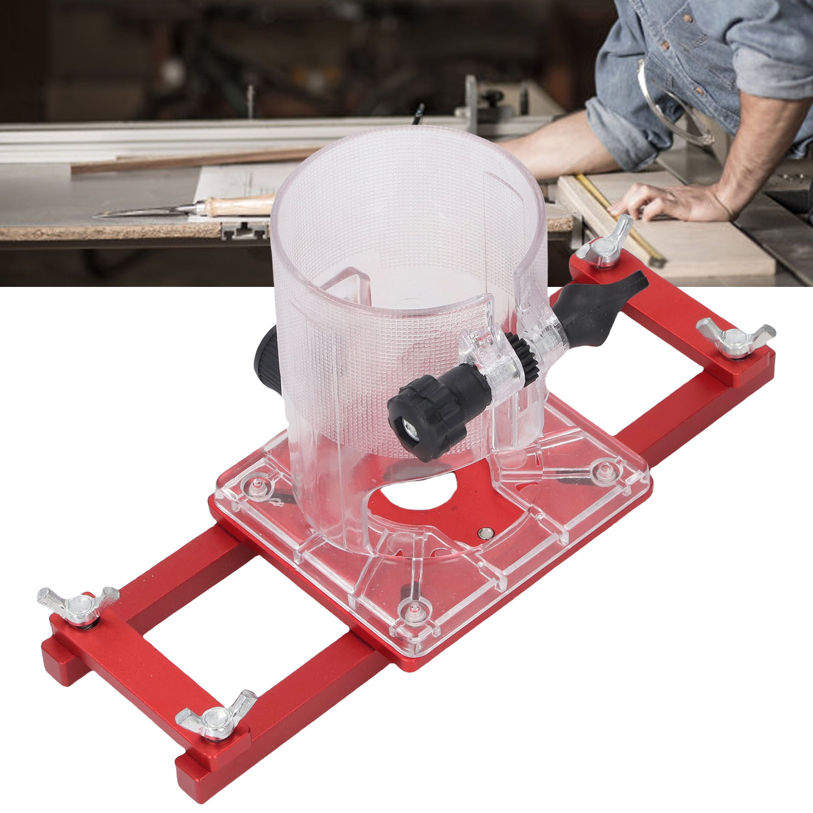 Router Trim Base - Router Slotting Bracket Compact Accurate Versatile