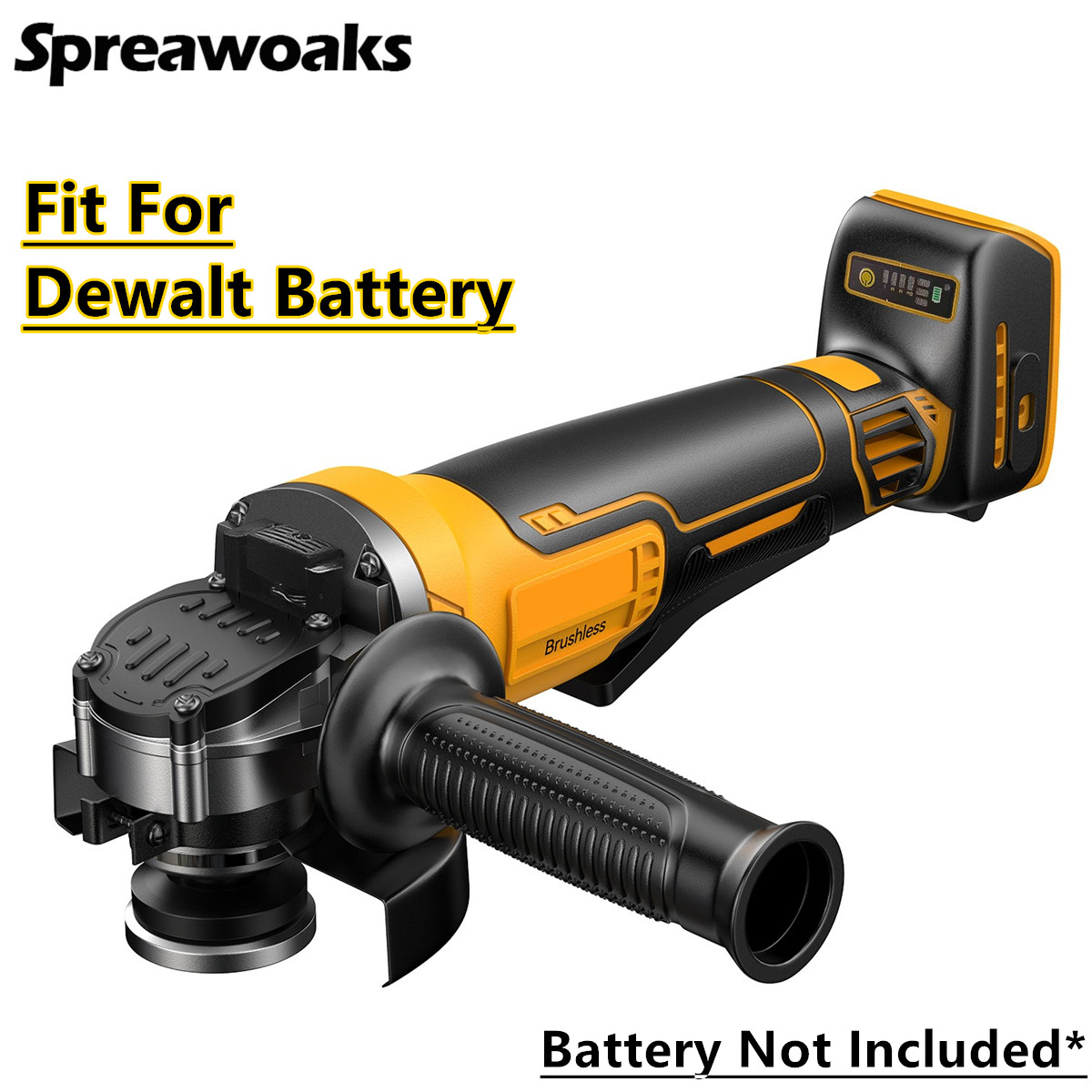 Power Tools Pink - Brushless Angle Grinder 4 Gears 125mm