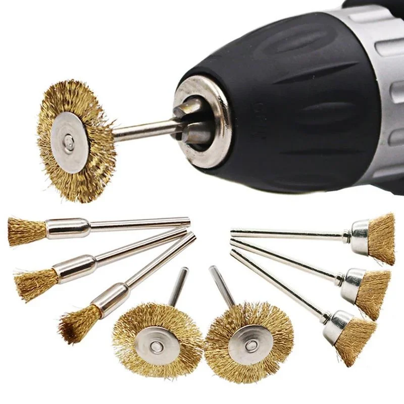 Power Tools Accessories - 9 Pcs 3mm Copper Wire Brushes
