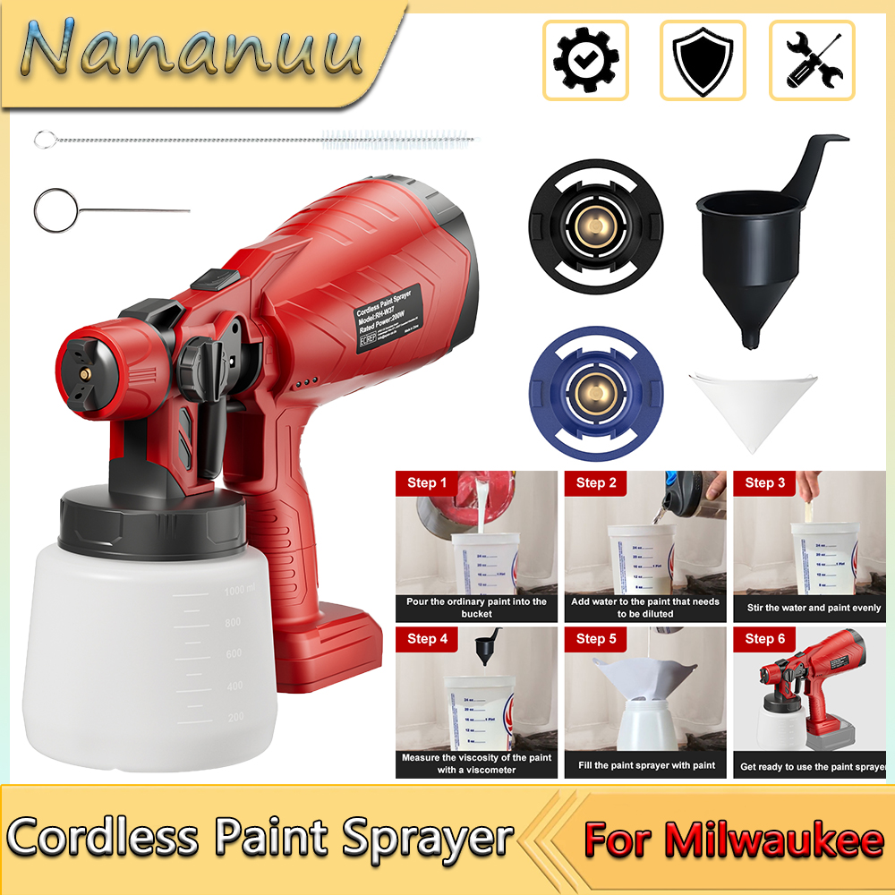 Power Tools For Windows - Nananuu 1000ML Cordless Spray Gun For