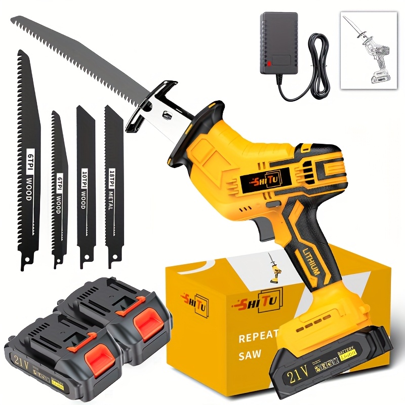 Power Tools Cordless - Newly Upgraded Electric Reciprocating Saw, Wireless