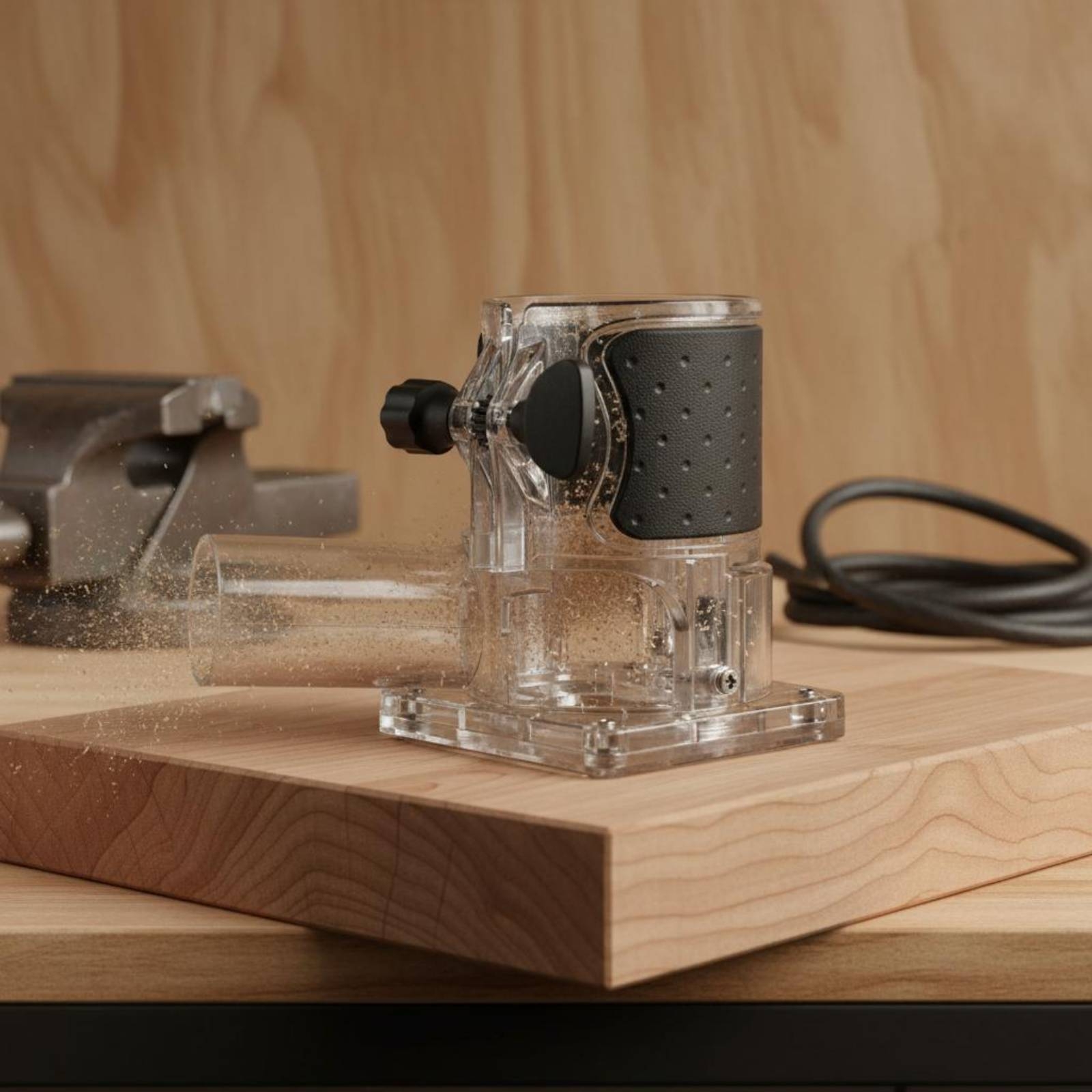 Transparent Router Dust Hood T - Router Trim Base recension och pris