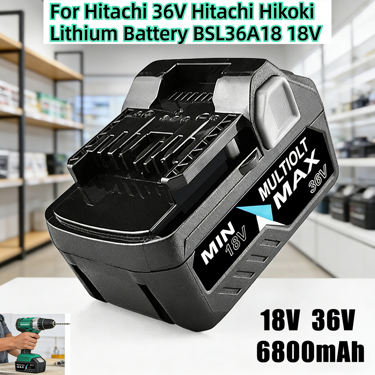 For Hitachi/HiKOKI 18V 36V Pow - Power Tools Hikoki recension och pris