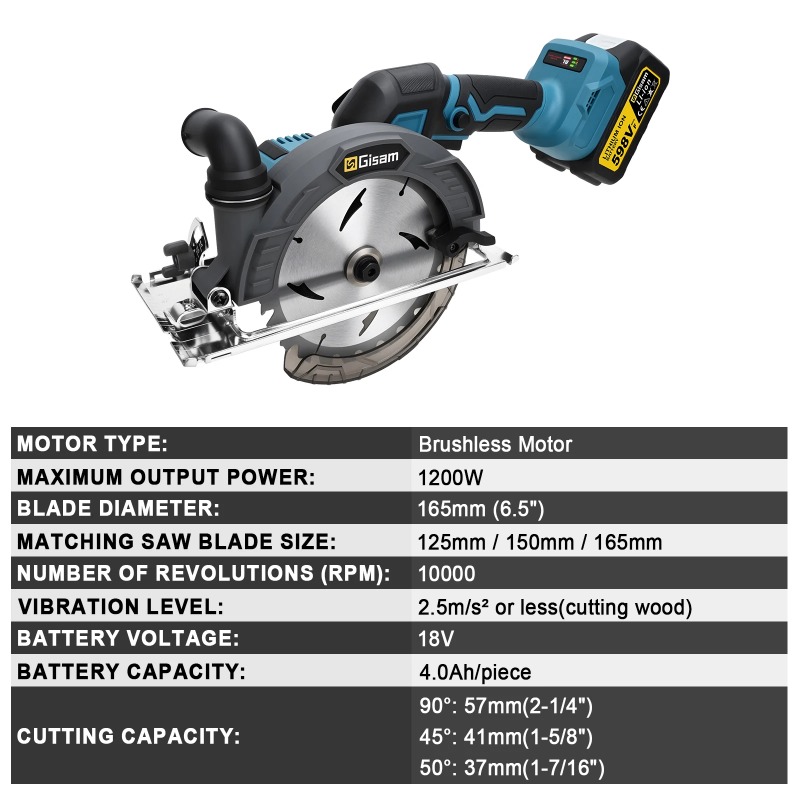 【Hot Item】 165mm Brushless Ele - Power Tools Cordless recension och pris