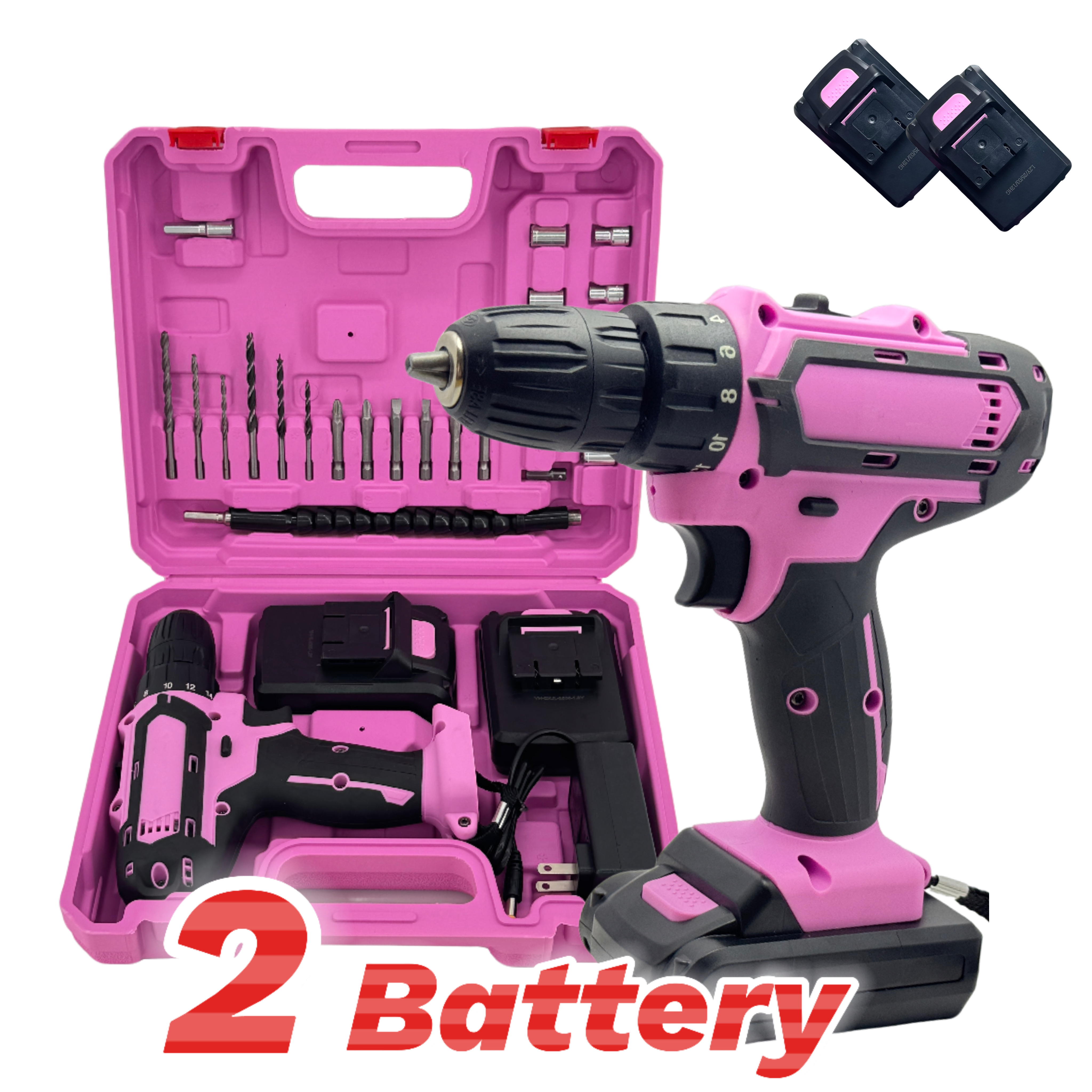 24-Piece Set Brushless Industr - Power Tools Pink recension och pris