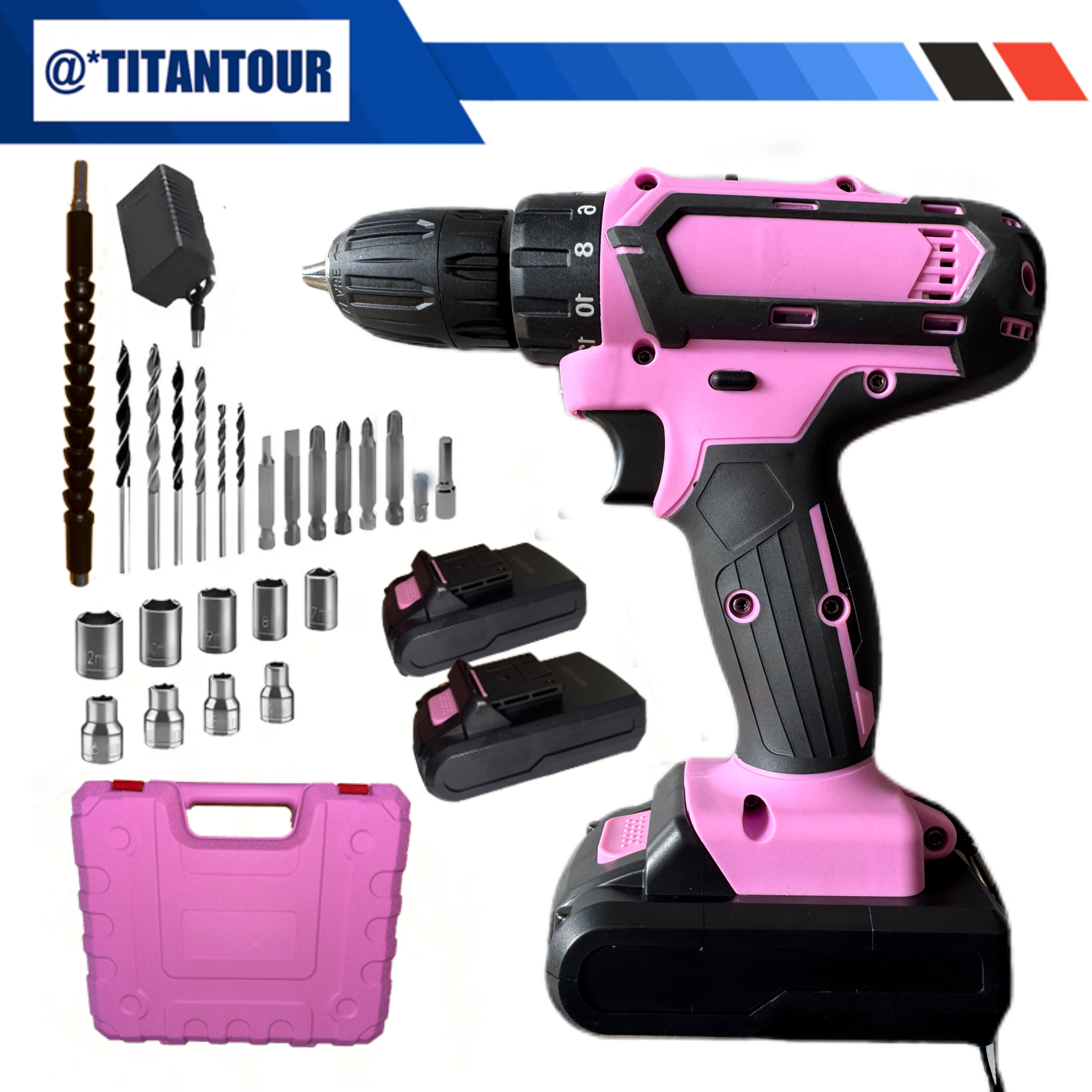 24-Piece Set Brushless Industr - Power Tools Pink recension och pris
