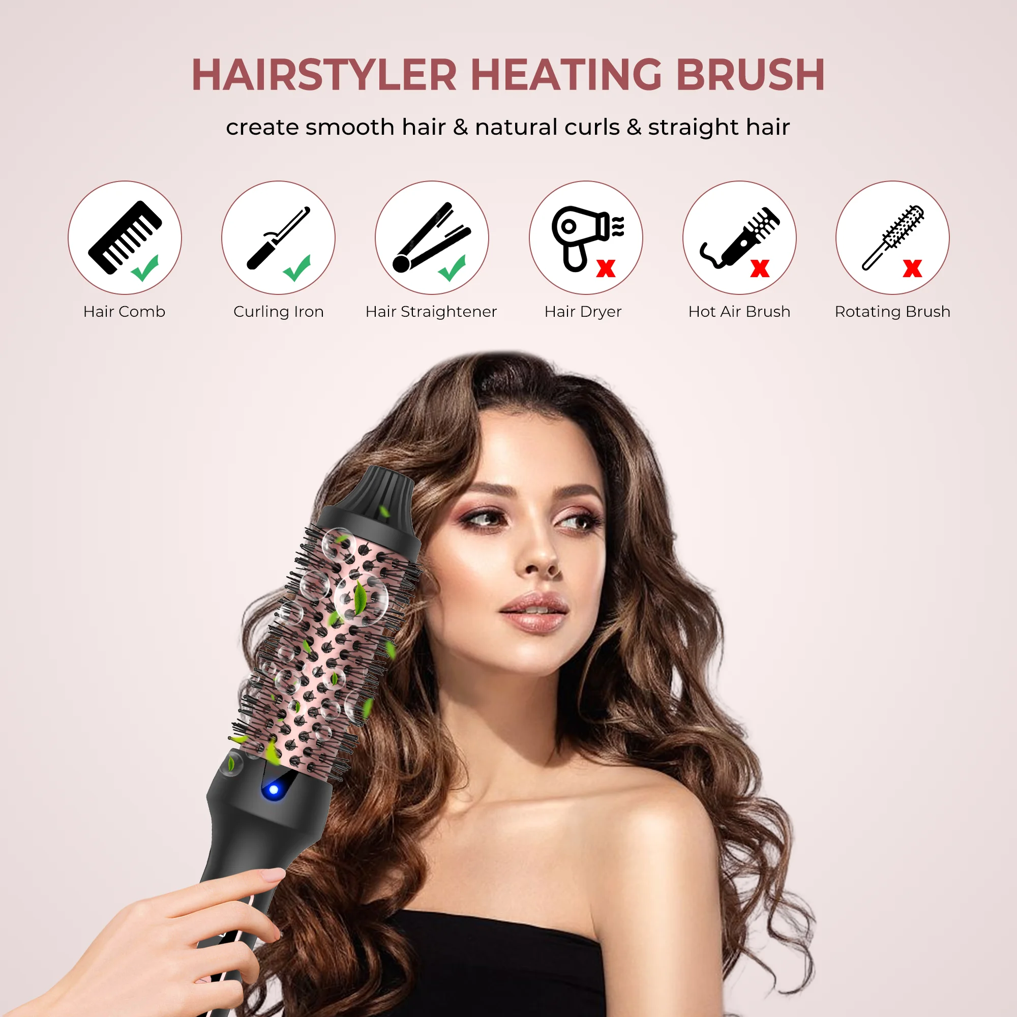 3 in1 Thermal Brush Ionic Heat - Power Tools Voltage recension och pris