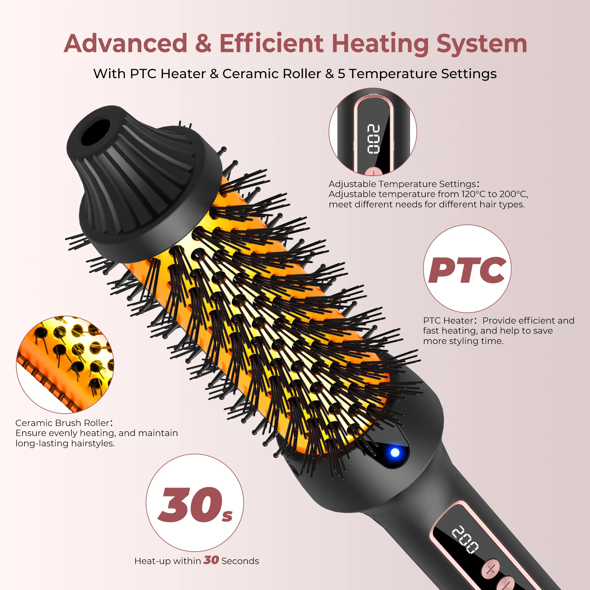 3 in1 Thermal Brush Ionic Heat - Power Tools Voltage recension och pris