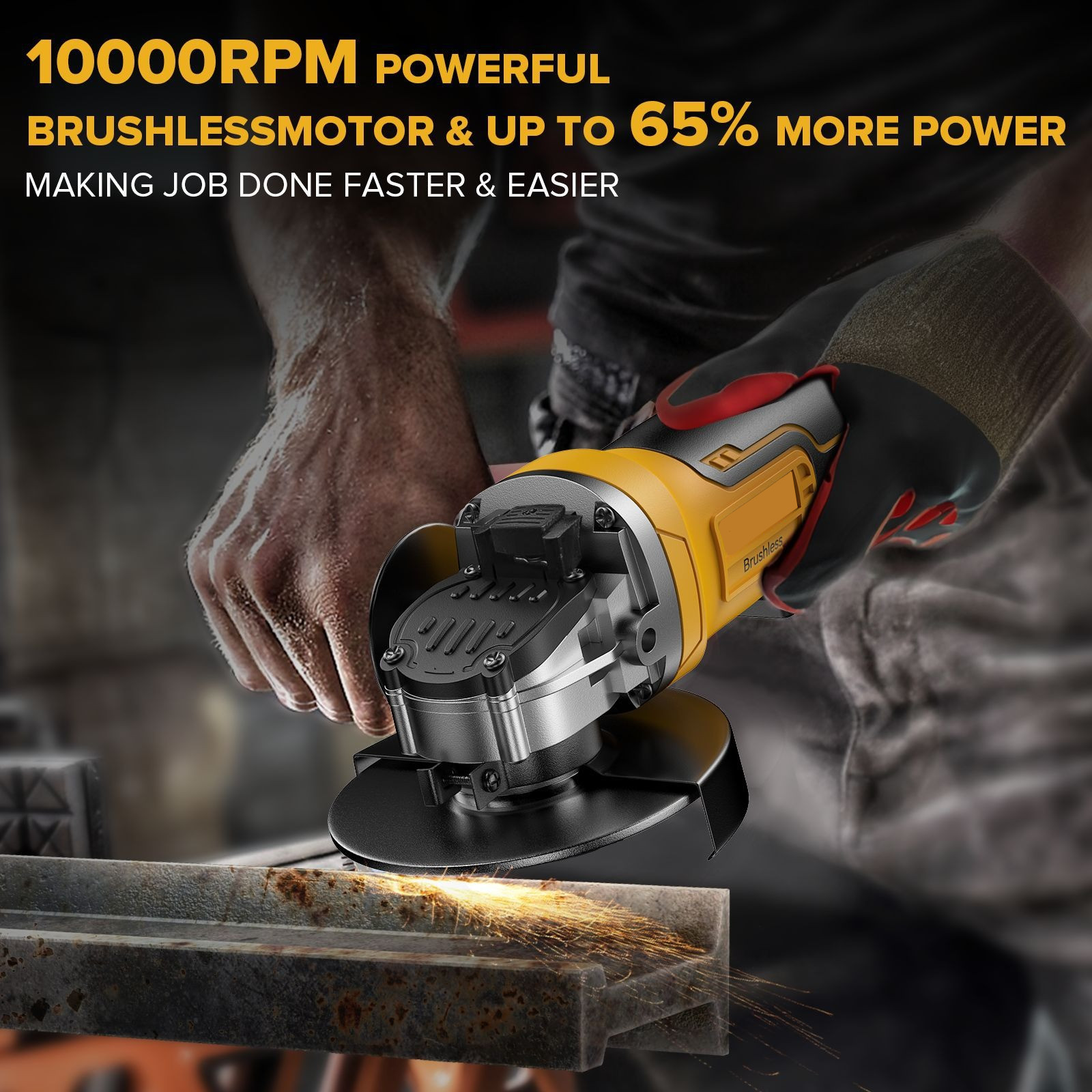 Brushless Angle Grinder 4 Gear - Power Tools Pink recension och pris