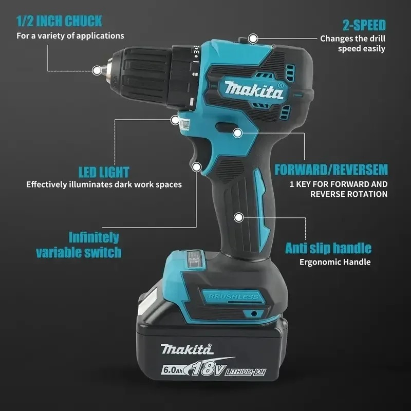 Makita DDF485 10MM Rechargeabl - Power Tools Makita Set recension och pris