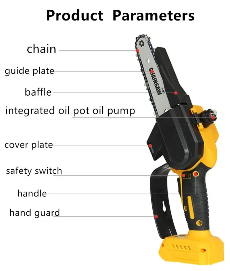 6/8 Inch Brushless Chainsaw fo - Power Tools Pink recension och pris