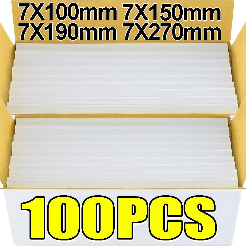 100/1x 7mm Transparent Hot Mel - Power Tools Wholesale recension och pris