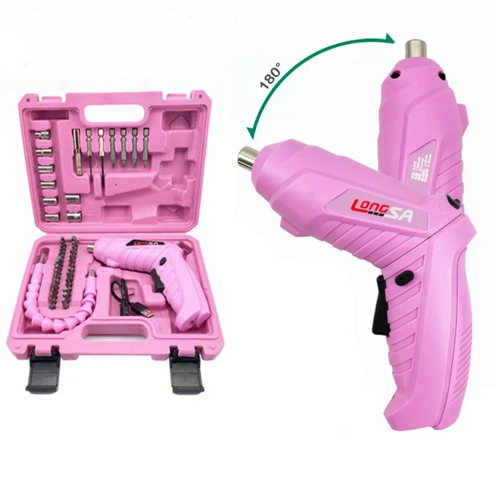 New Full Pink Electric Screwdr - Power Tools Pink recension och pris