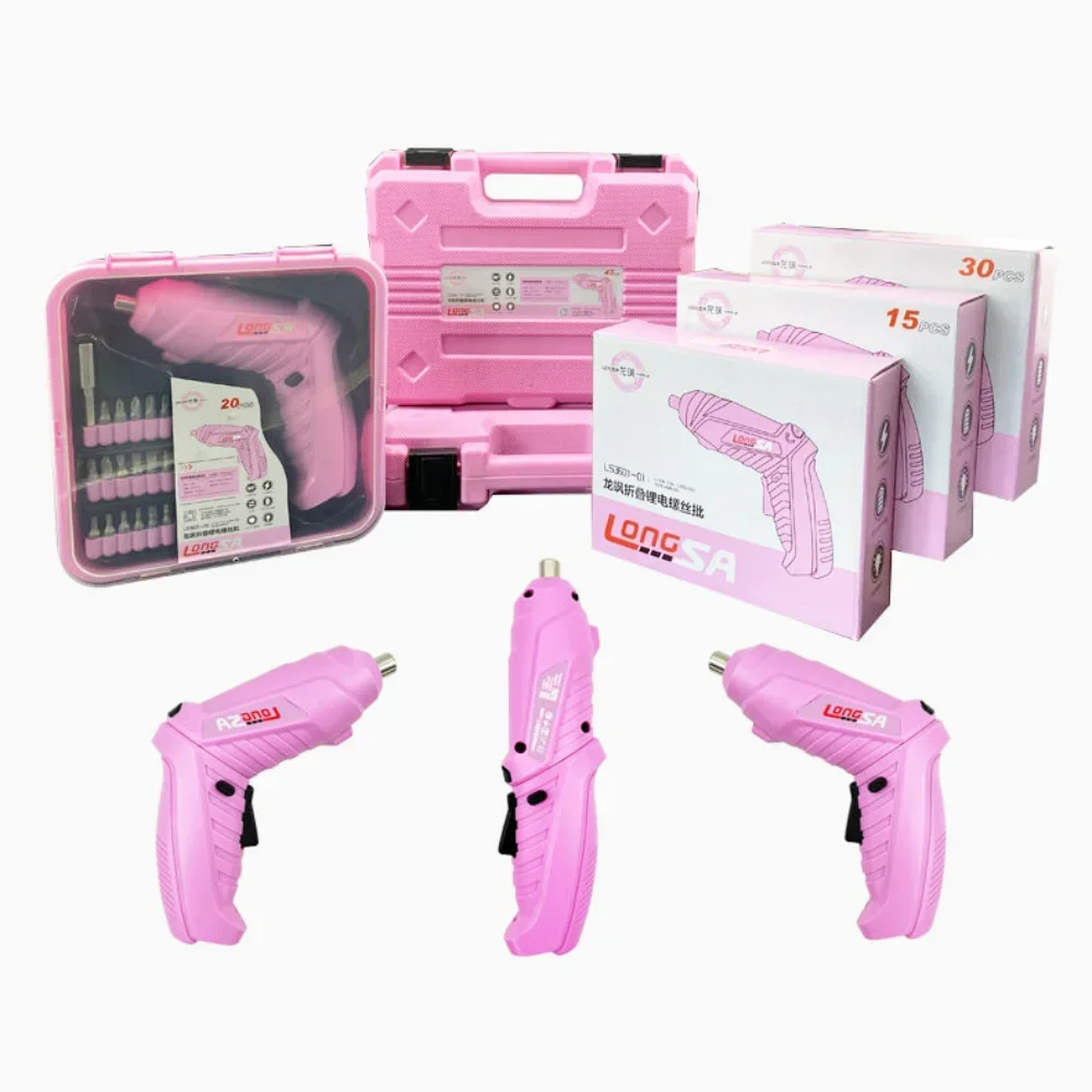 New Full Pink Electric Screwdr - Power Tools Pink recension och pris