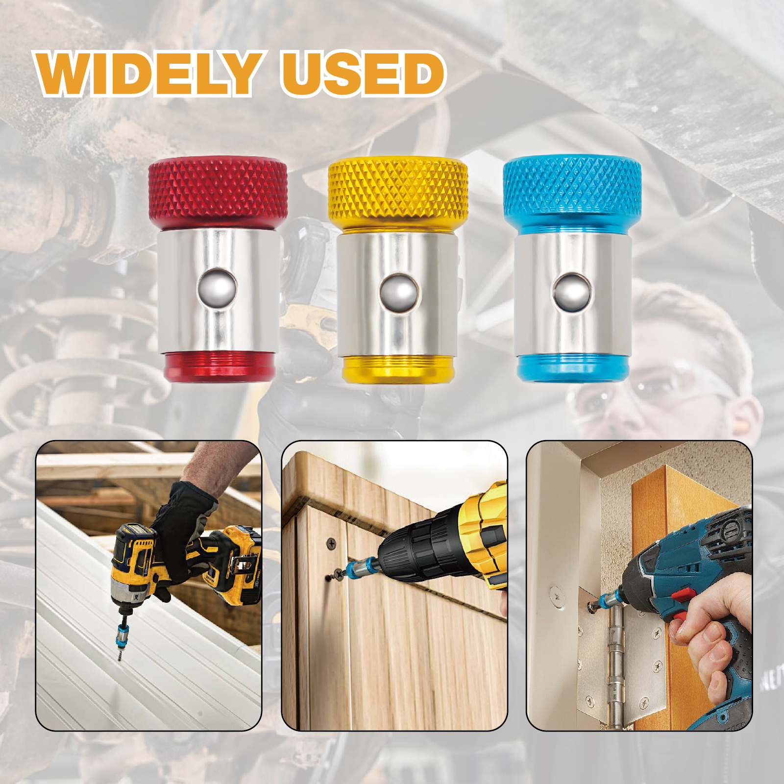 Universal 1/4 Inch Magnetic Sc - Power Tools Yellow Color recension och pris