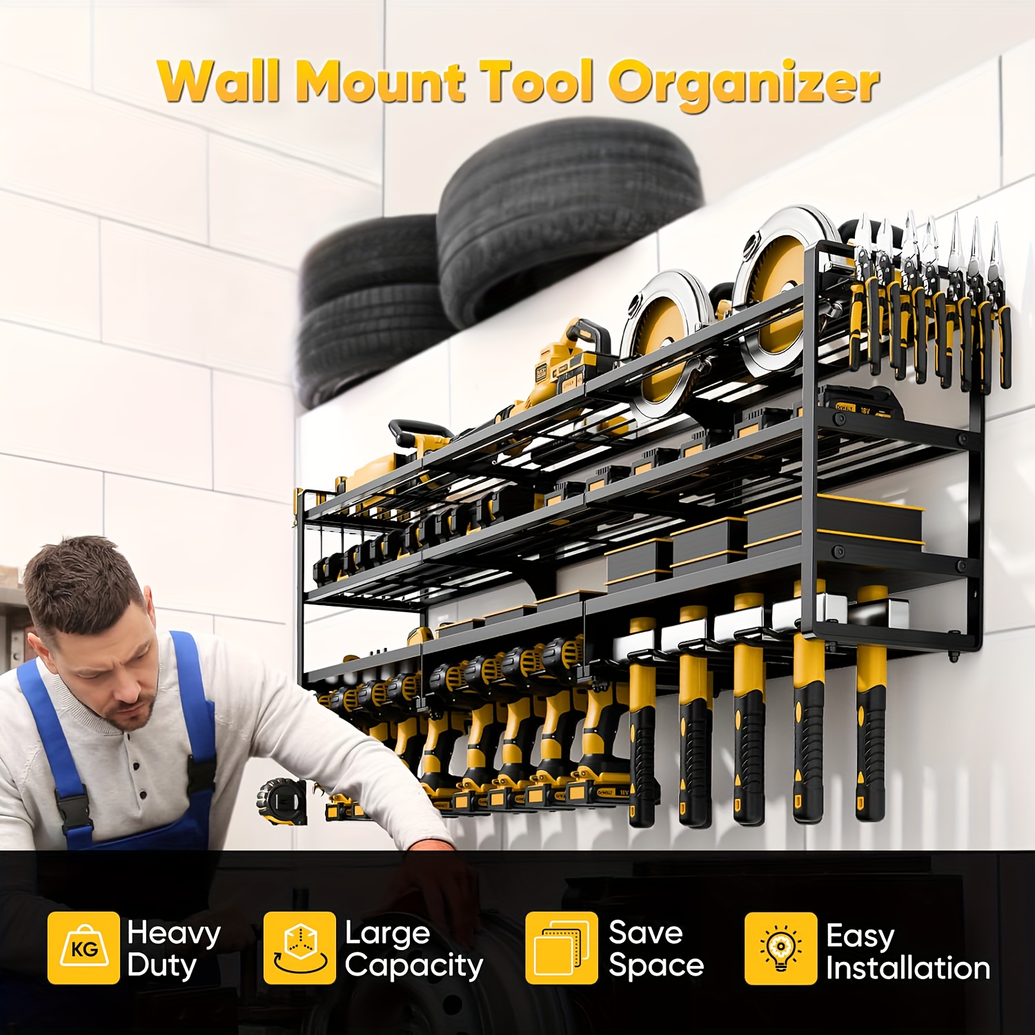 Large Power Tool Organizer Wal - Power Tools Pink recension och pris