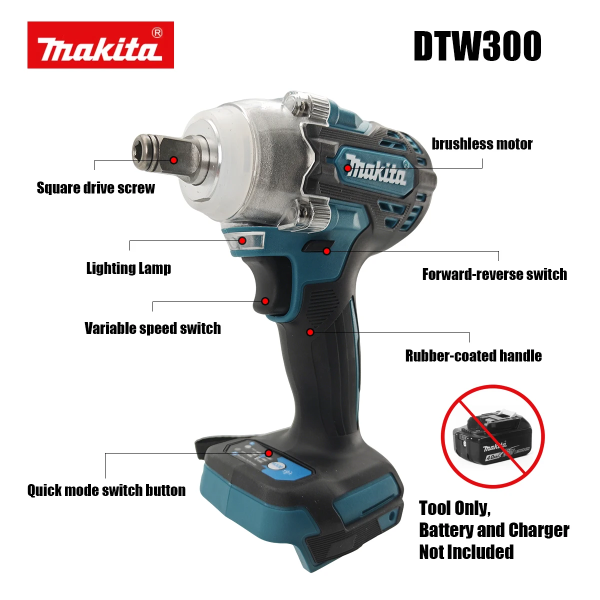 Makita DTW300 18V Brushless Co - Power Tools Makita Set recension och pris